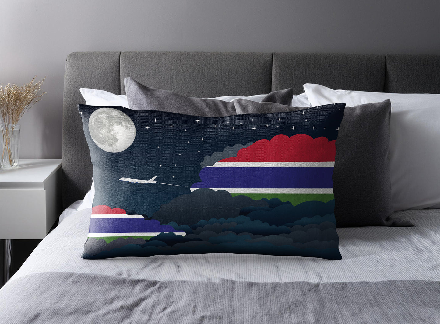 Gambia Night Clouds Pillow Case and Pillow Throw