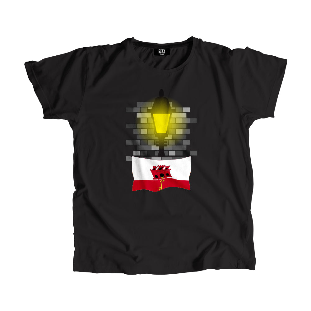 Gibraltar Street Lamp Bricks Men Unisex T-Shirt