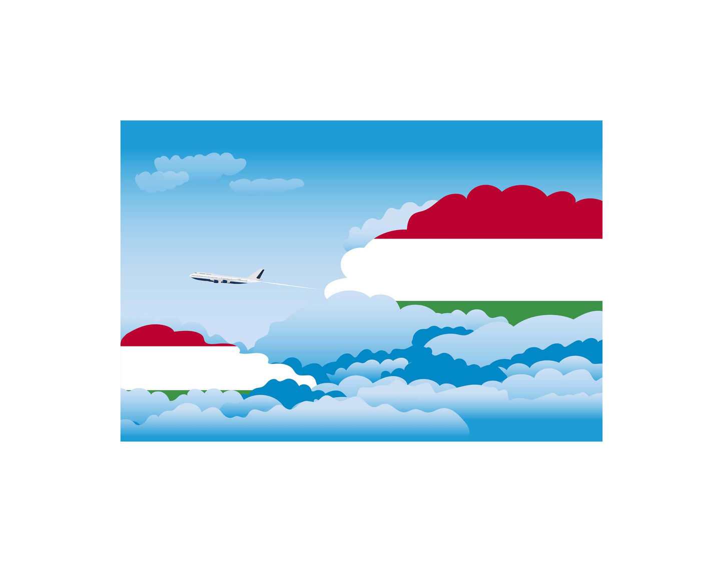 Hungary Day Clouds Blanket Throw