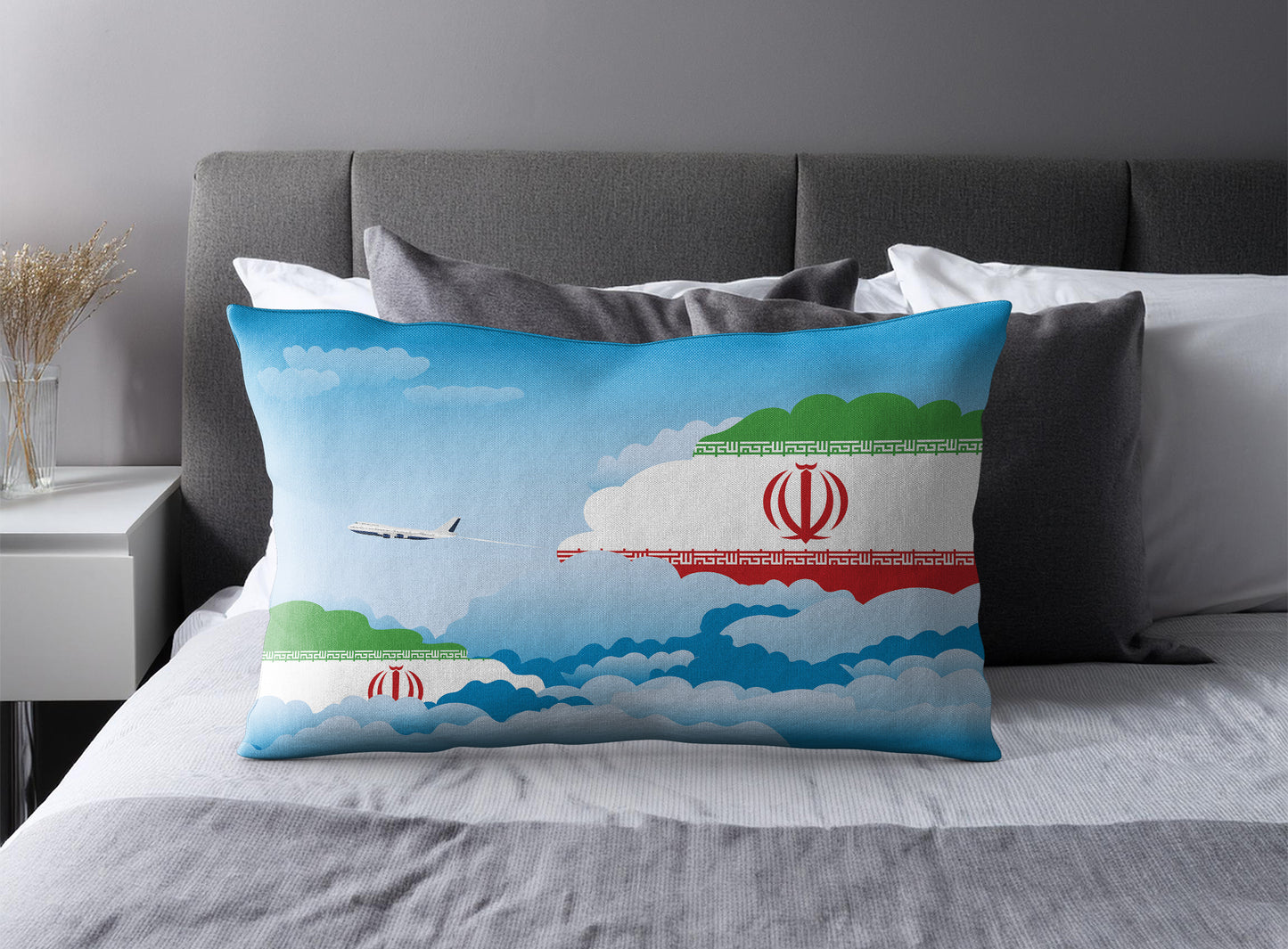 Iran Day Clouds Pillow Case and Pillow Throw