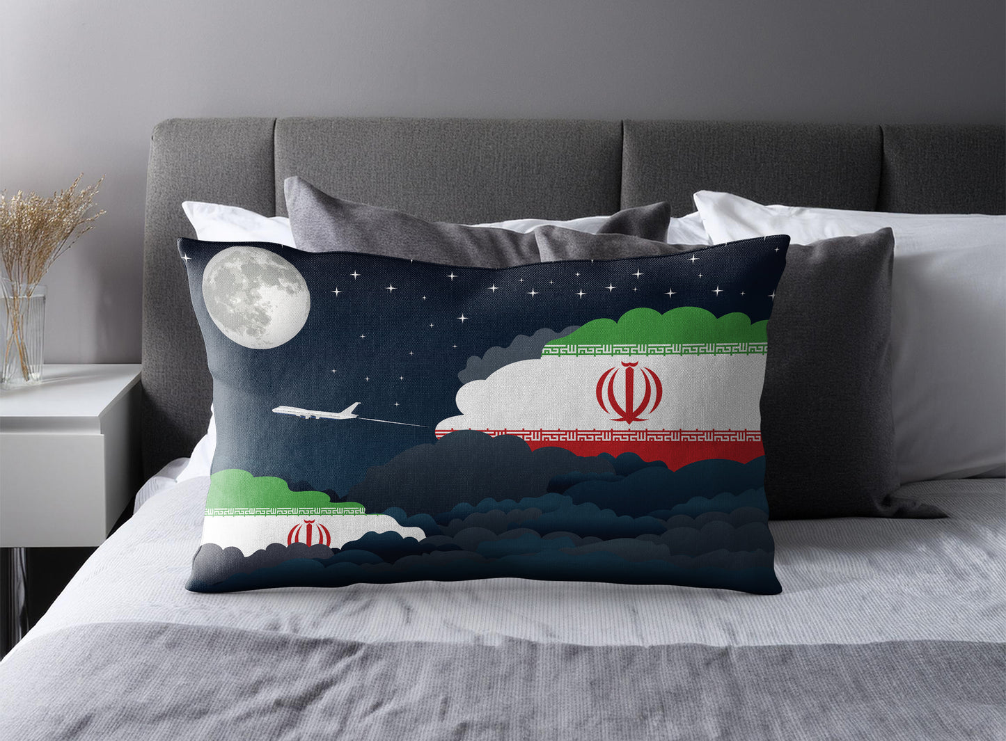 Iran Night Clouds Pillow Case and Pillow Throw