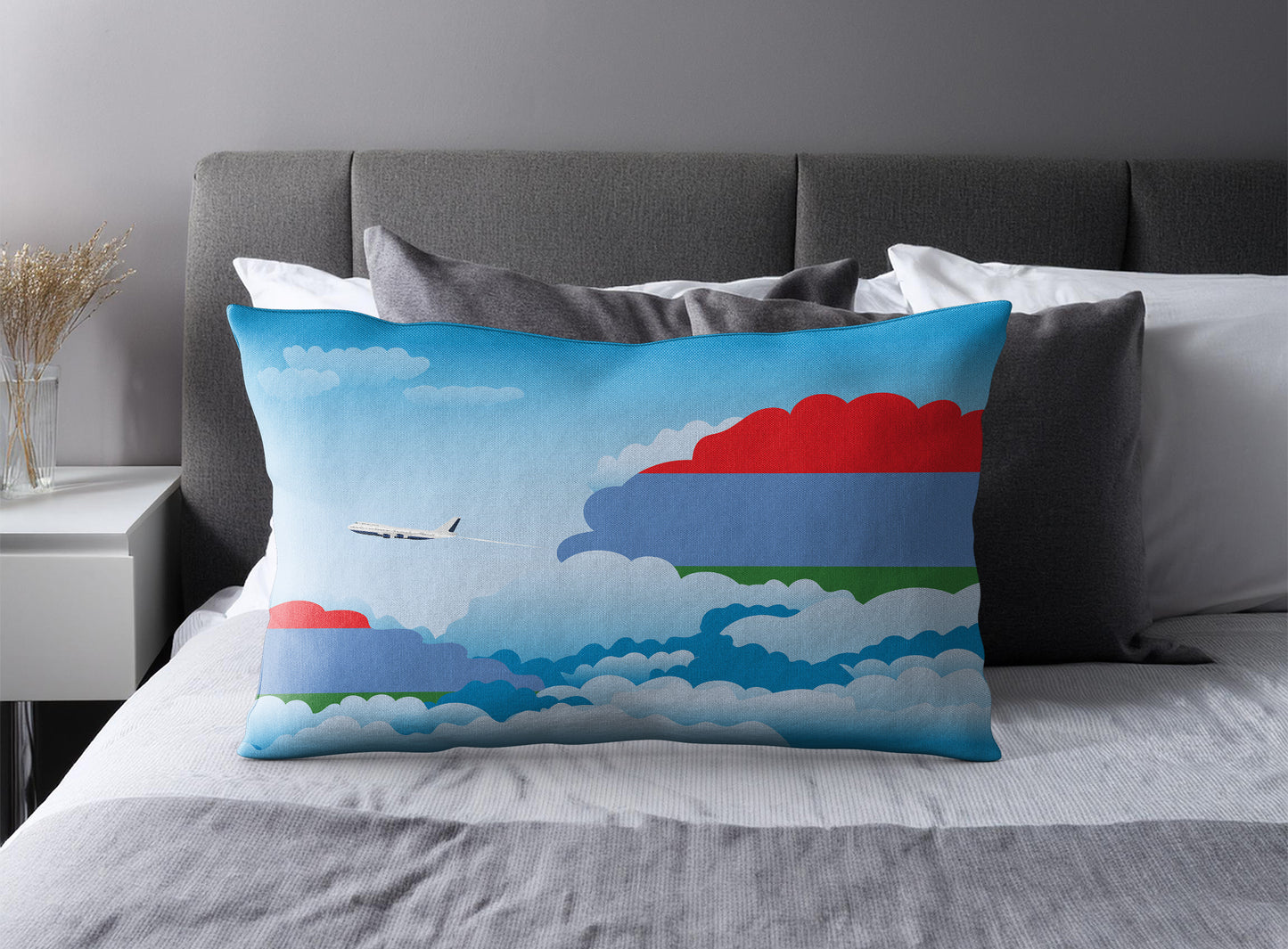 Karelia Day Clouds Pillow Case and Pillow Throw