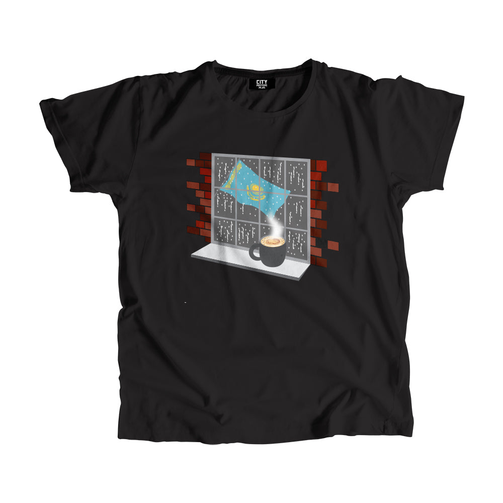 Kazakhstan Coffee Rain Men Unisex T-Shirt