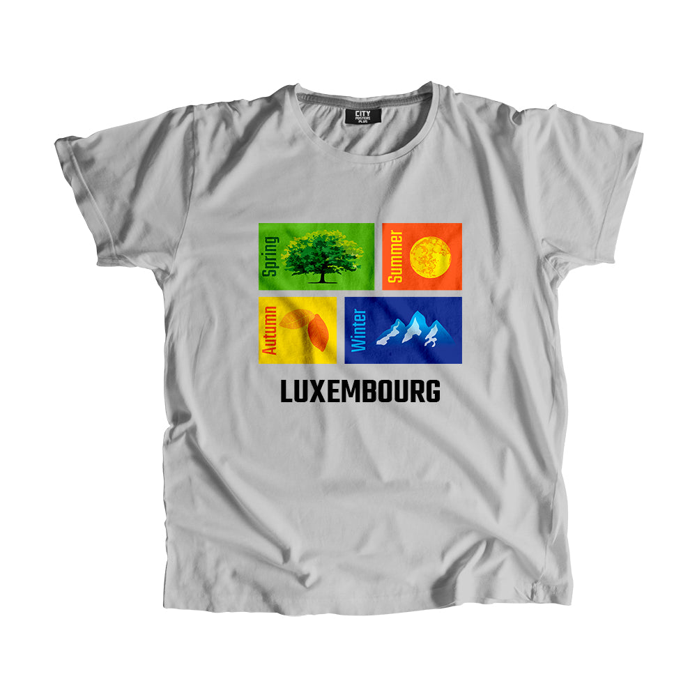 LUXEMBOURG Seasons Men Unisex T-Shirt (Melange Grey)