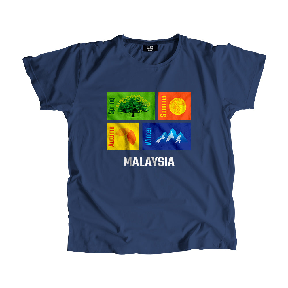 MALAYSIA Seasons Men Unisex T-Shirt (Navy Blue)