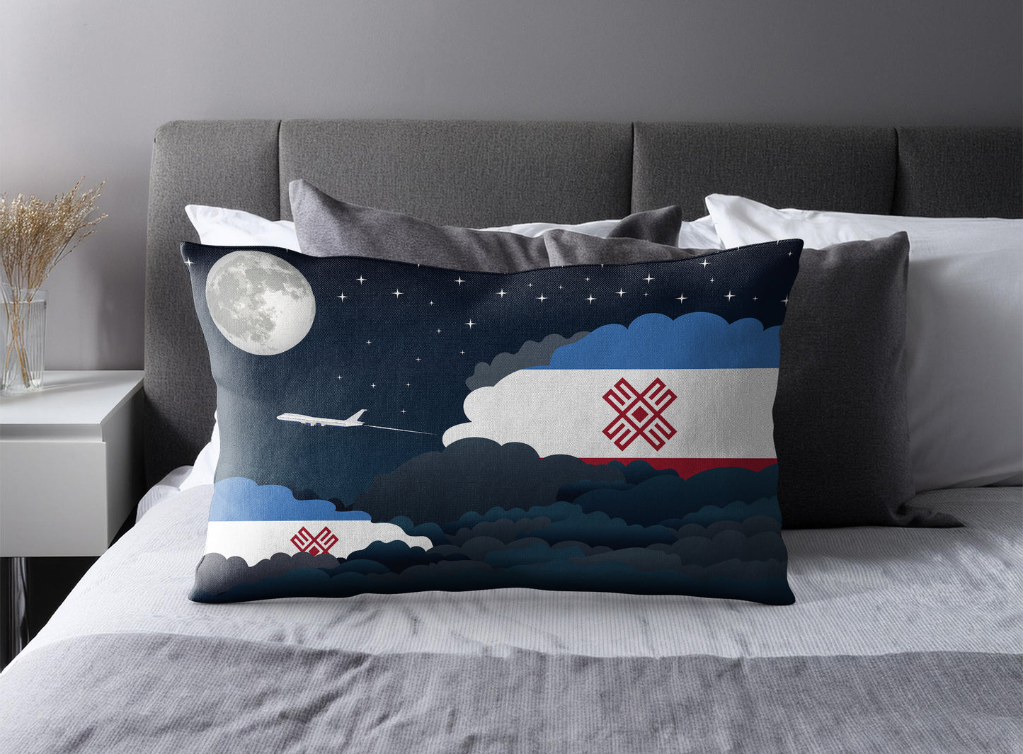 Mari El Night Clouds Pillow Case and Pillow Throw