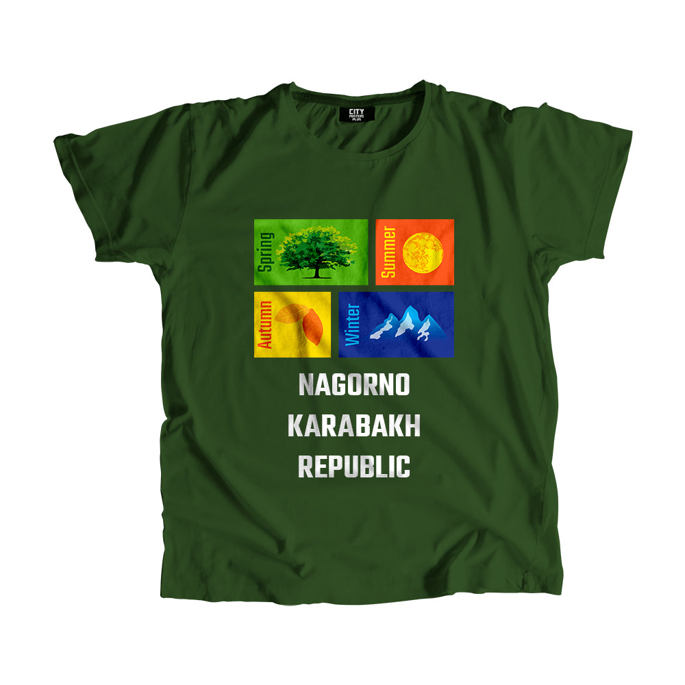 NAGORNO KARABAKH REPUBLIC Seasons Men Unisex T-Shirt (Olive Green)