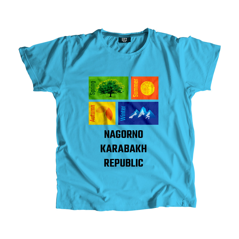 NAGORNO KARABAKH REPUBLIC Seasons Men Unisex T-Shirt (Sky Blue)