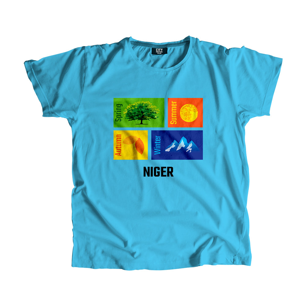 NIGER Seasons Men Unisex T-Shirt (Sky Blue)