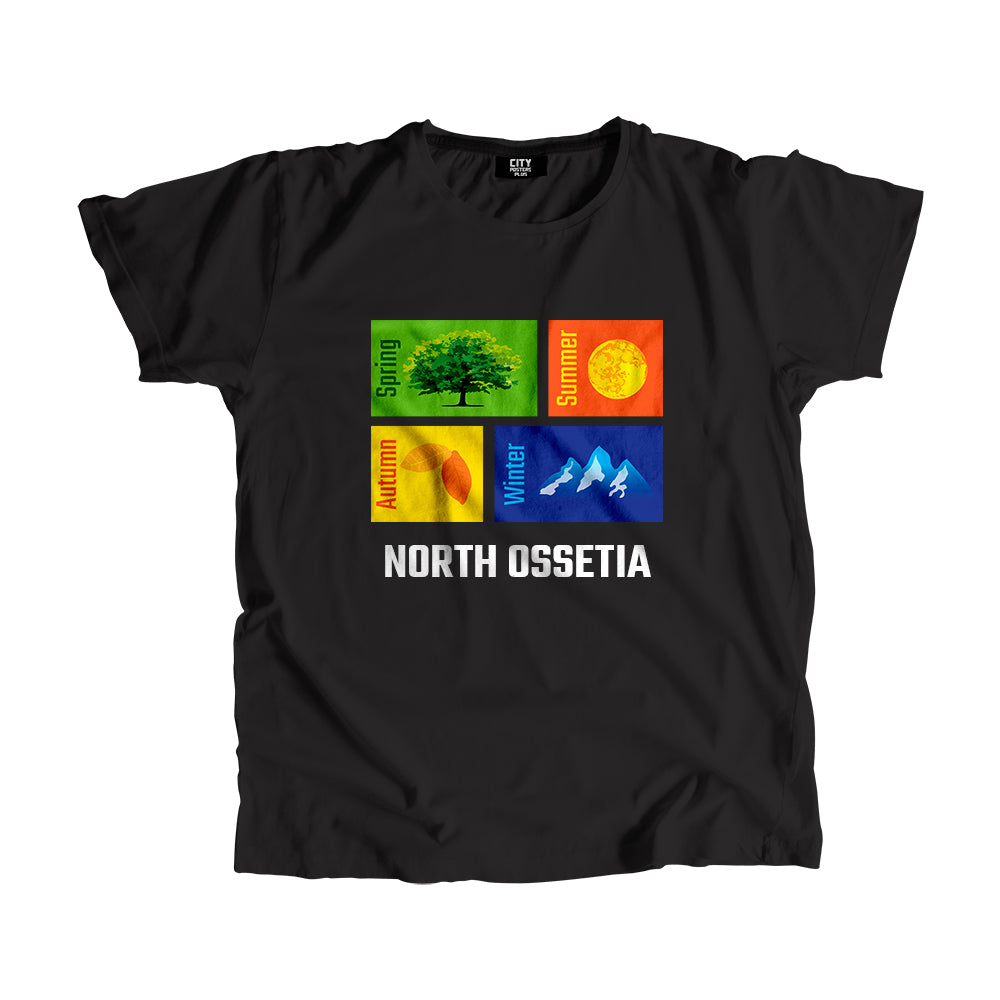 NORTH OSSETIA Seasons Men Unisex T-Shirt (Black)