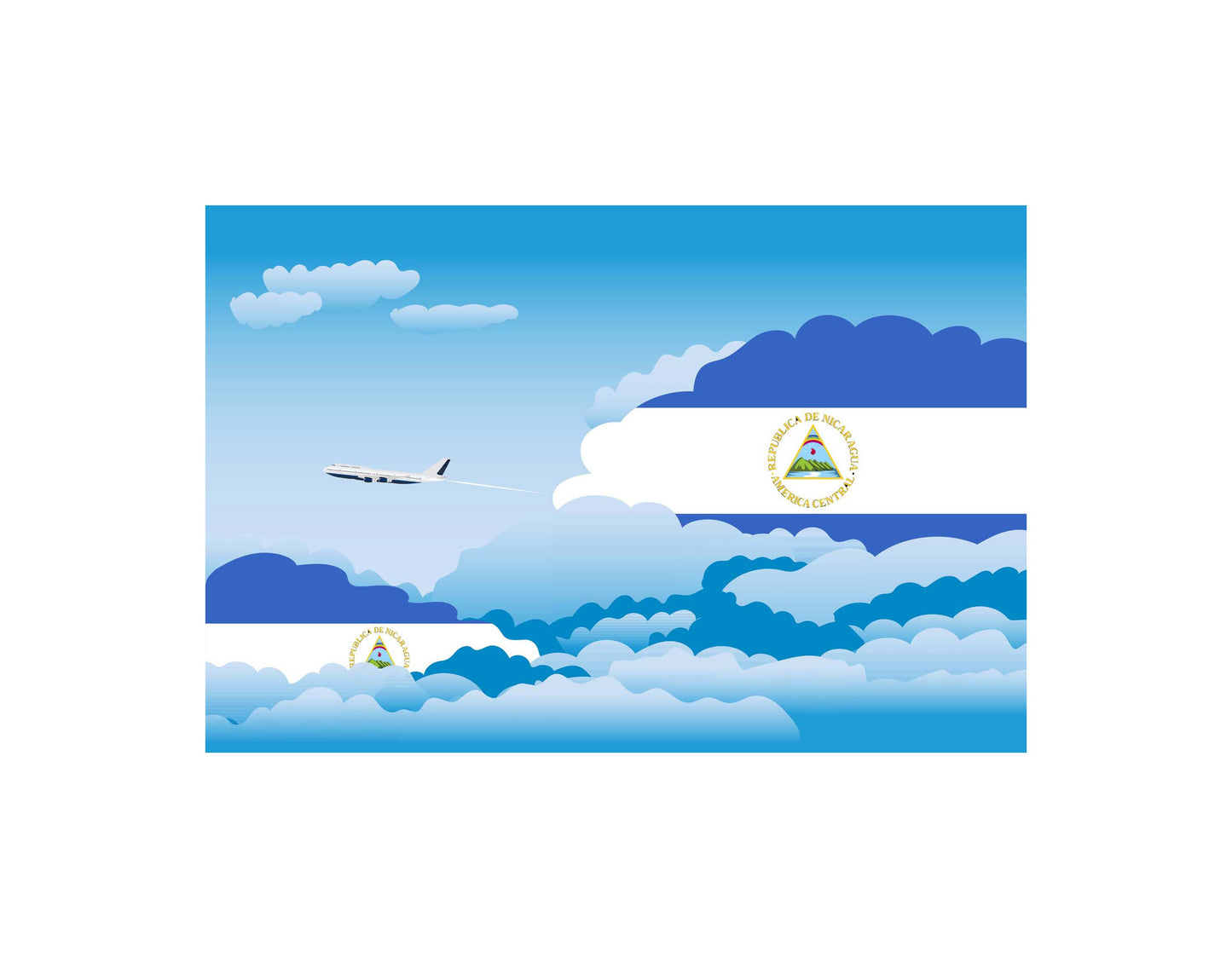 Nicaragua Day Clouds Blanket Throw