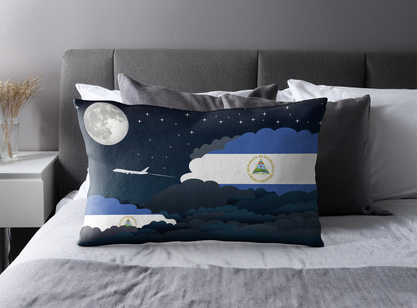 Nicaragua Night Clouds Pillow Case and Pillow Throw