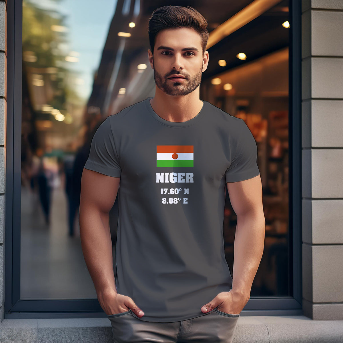 Niger Latitude Longitude Men Unisex T-Shirt