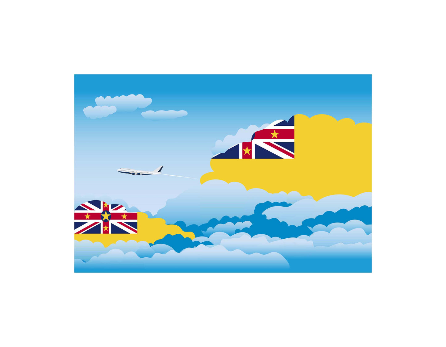 Niue Day Clouds Blanket Throw