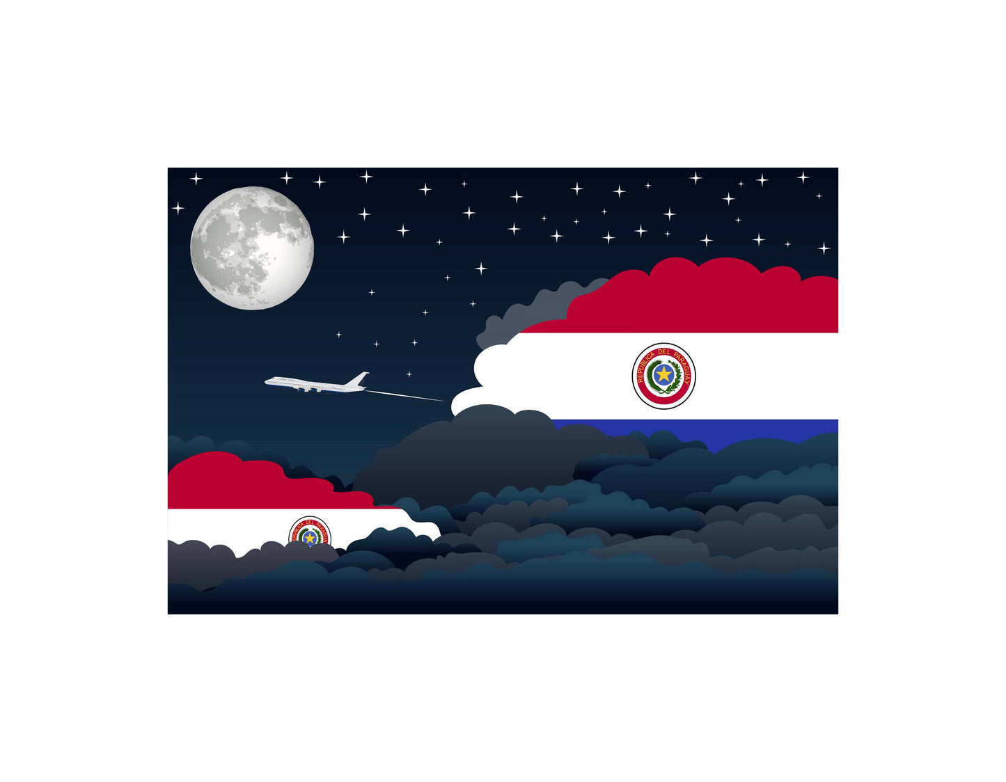 Paraguay Night Clouds Blanket Throw