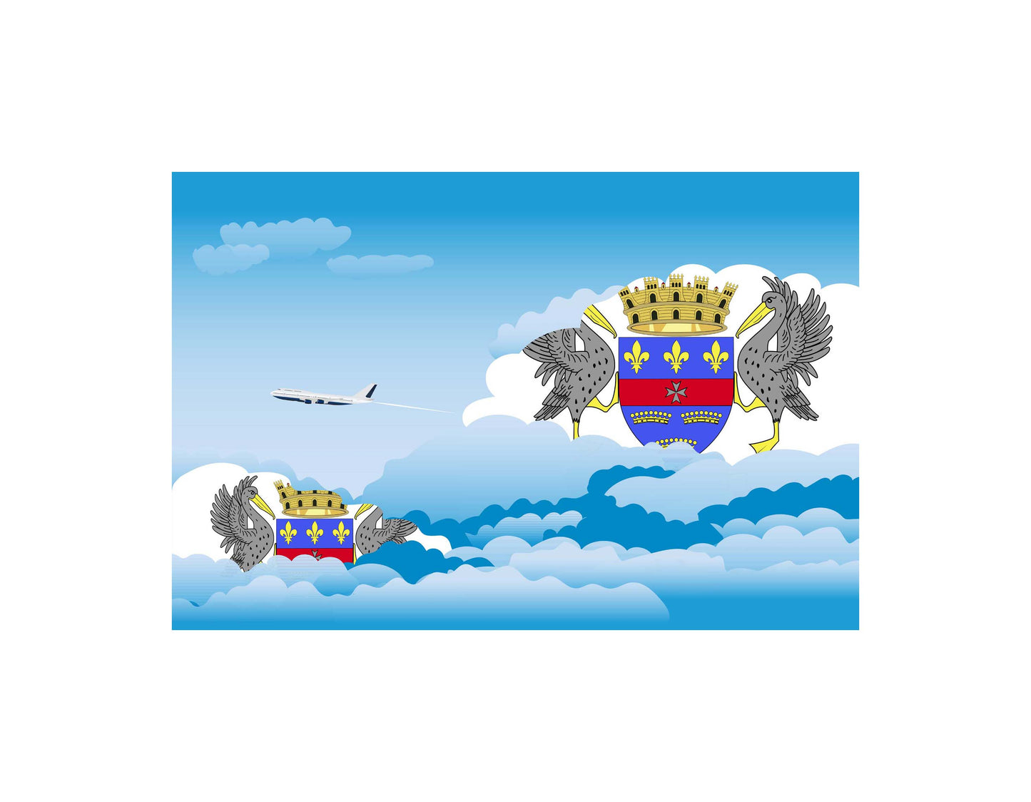 Saint Barthelemy Day Clouds Blanket Throw