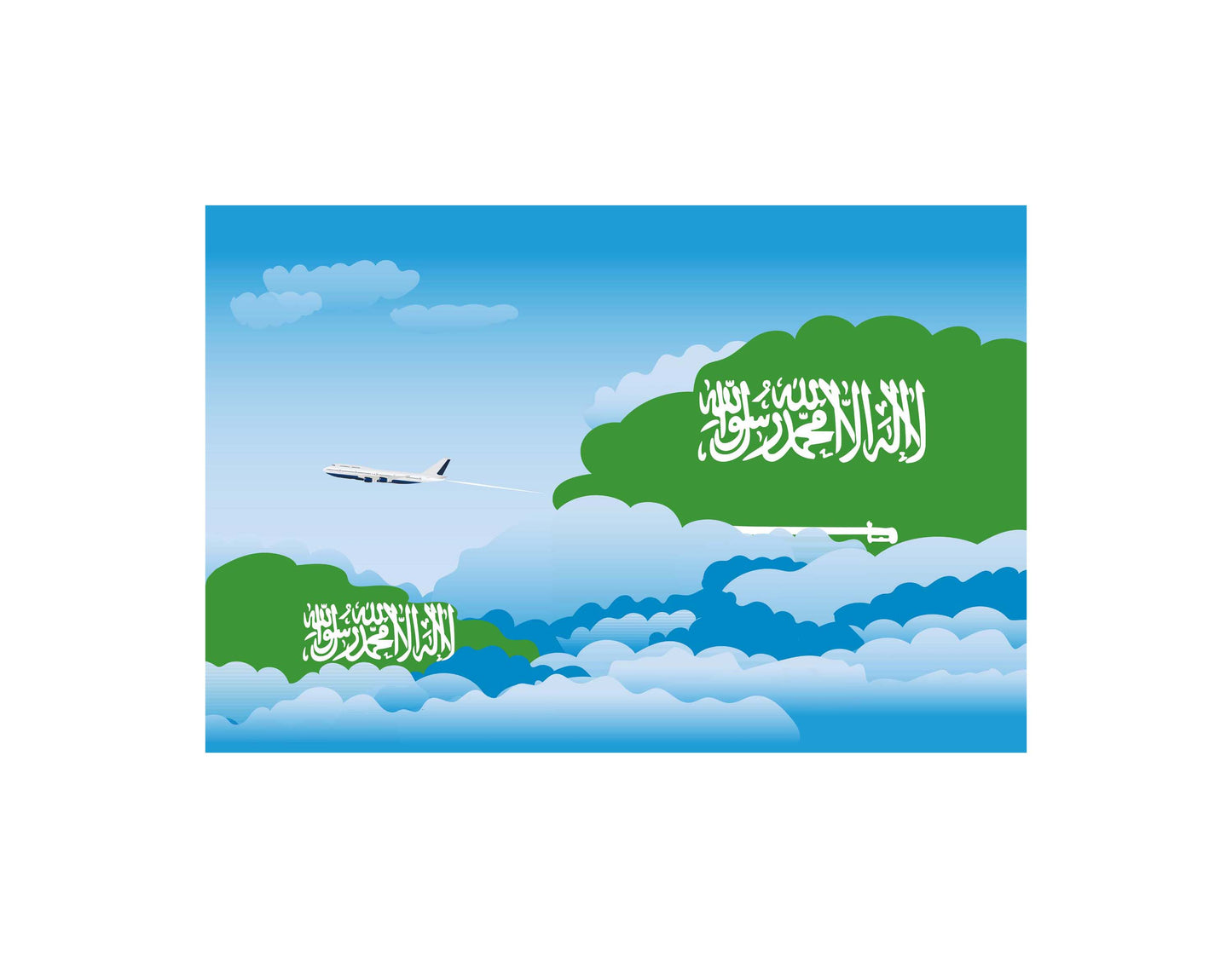 Saudi Arabia Day Clouds Blanket Throw