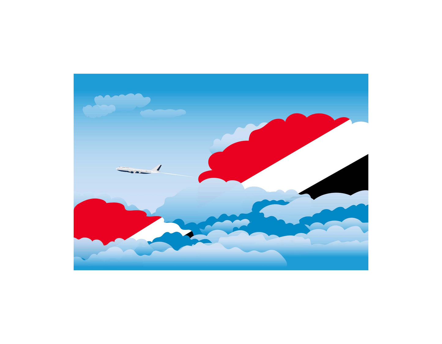 Sealand Principality of Day Clouds Blanket Throw
