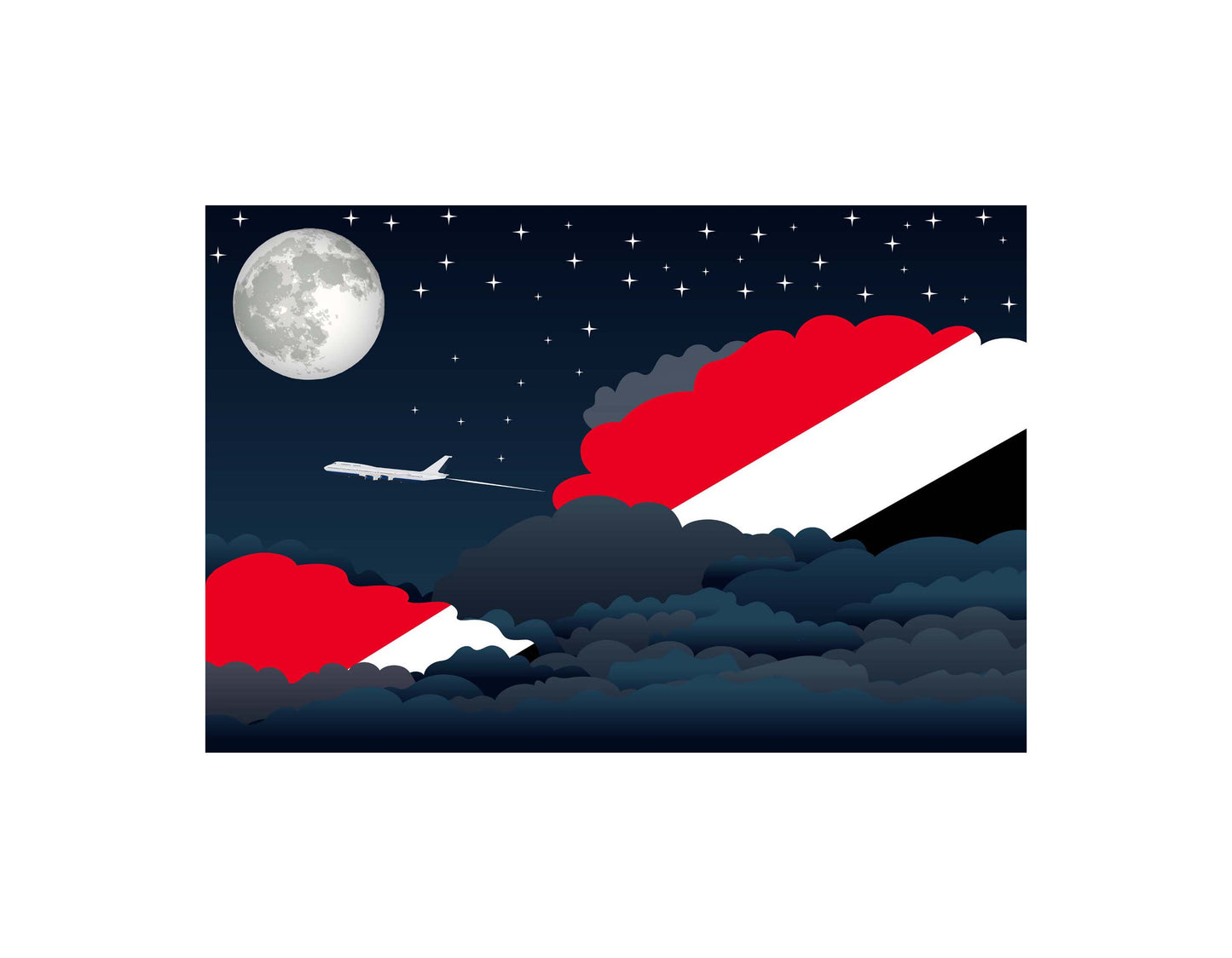Sealand Principality of Night Clouds Blanket Throw