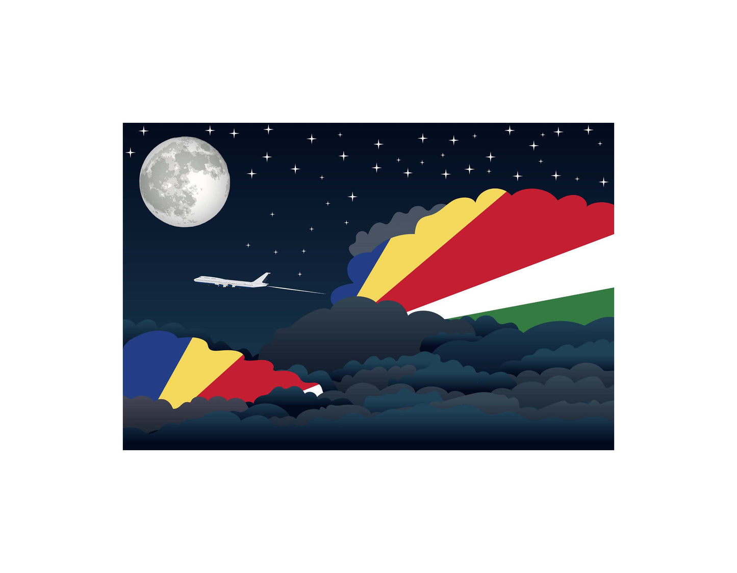 Seychelles Night Clouds Blanket Throw