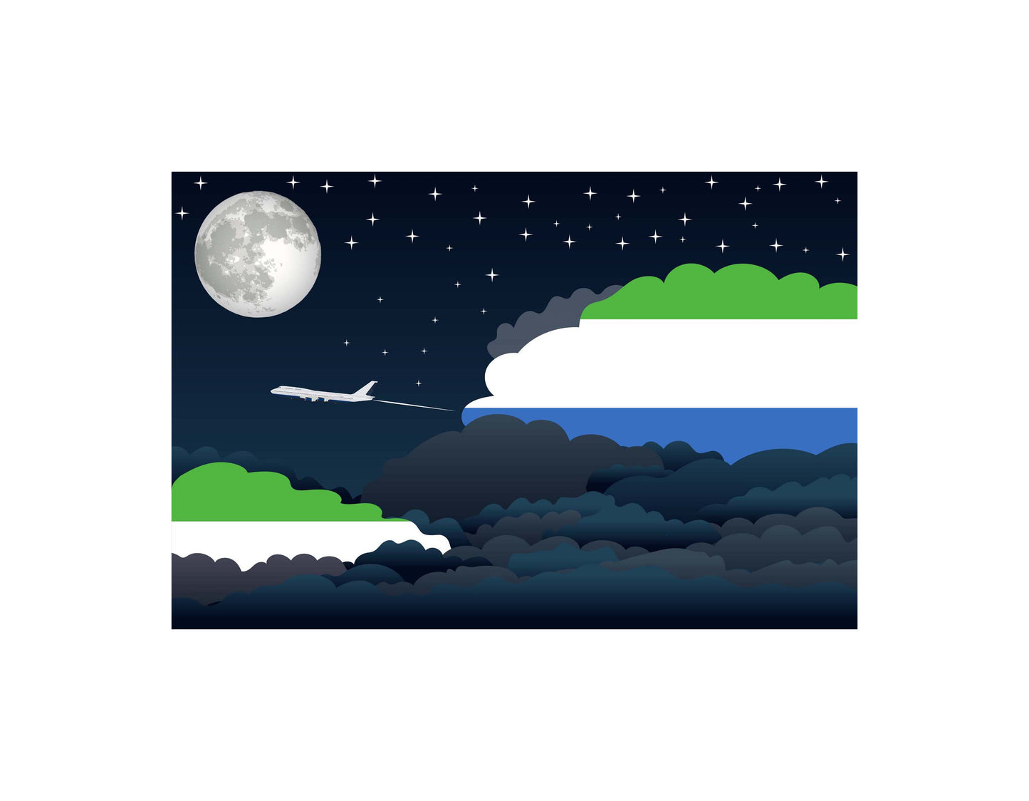 Sierra Leone Night Clouds Blanket Throw