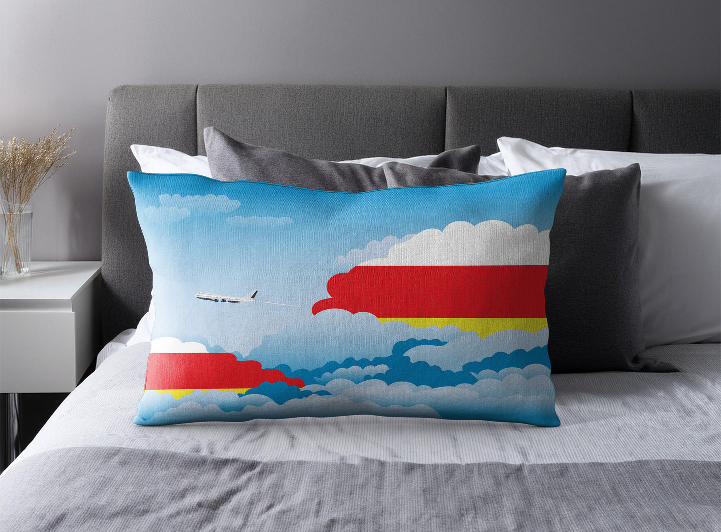 South Ossetia Day Clouds Pillow Case and Pillow Throw