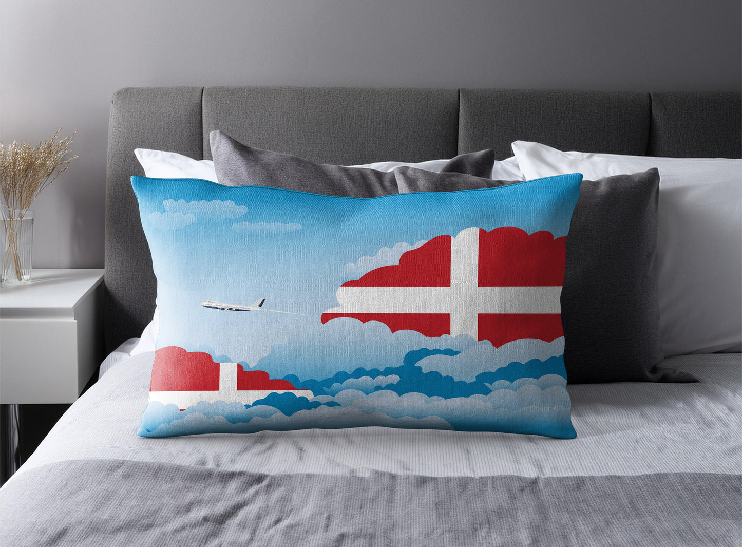 Sovereign Military Order of Malta Day Clouds Pillow Case and Pillow Throw