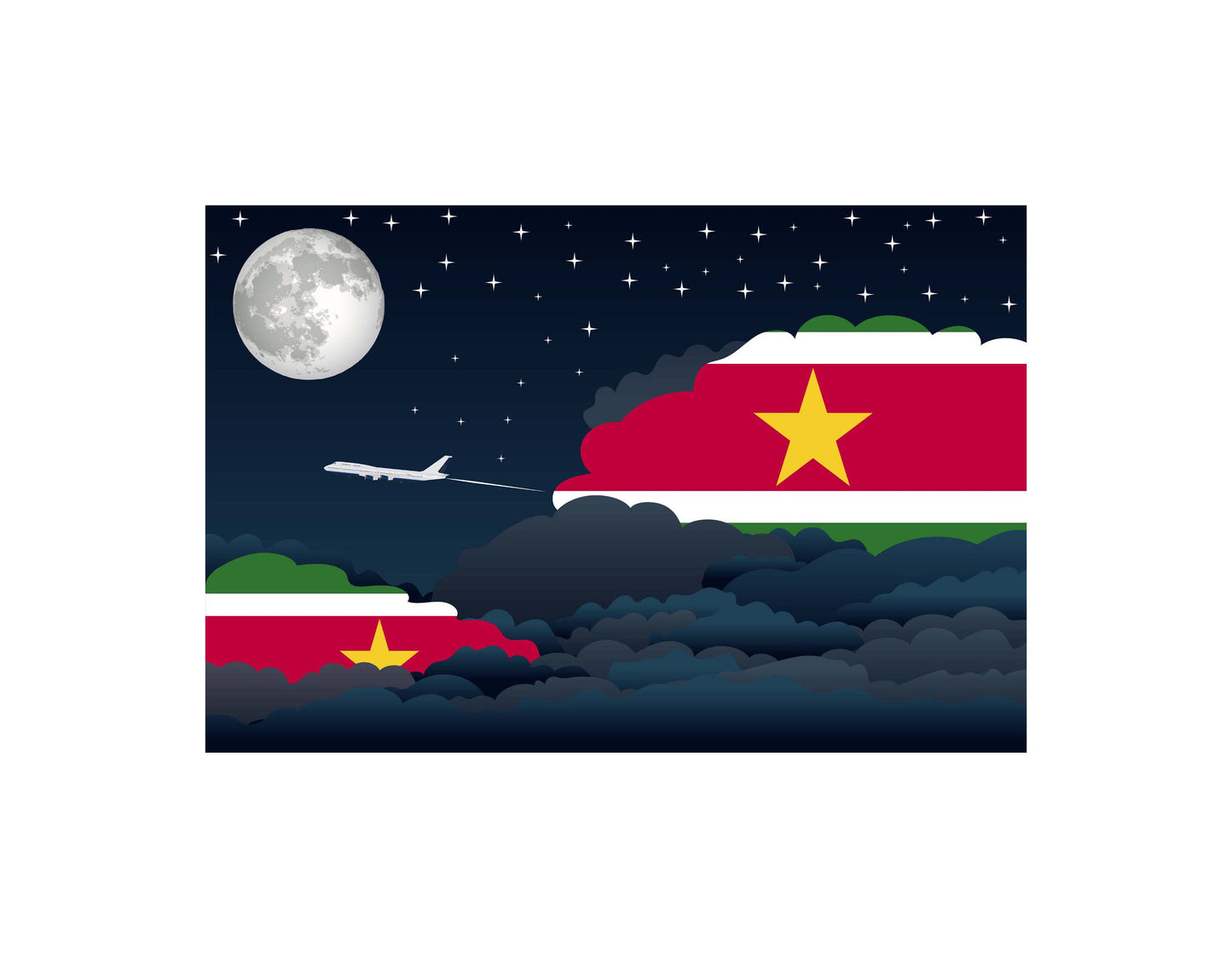 Suriname Night Clouds Blanket Throw