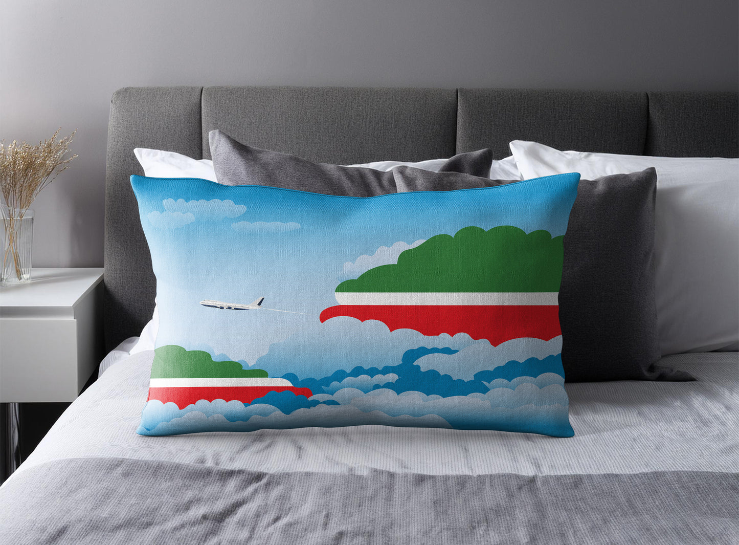 Tatarstan Day Clouds Pillow Case and Pillow Throw