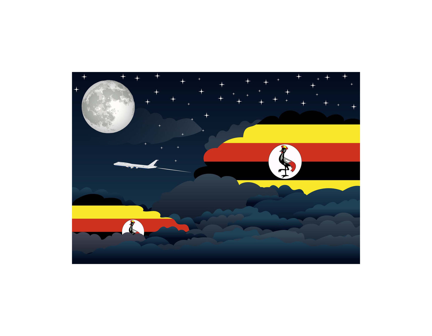 Uganda Night Clouds Blanket Throw