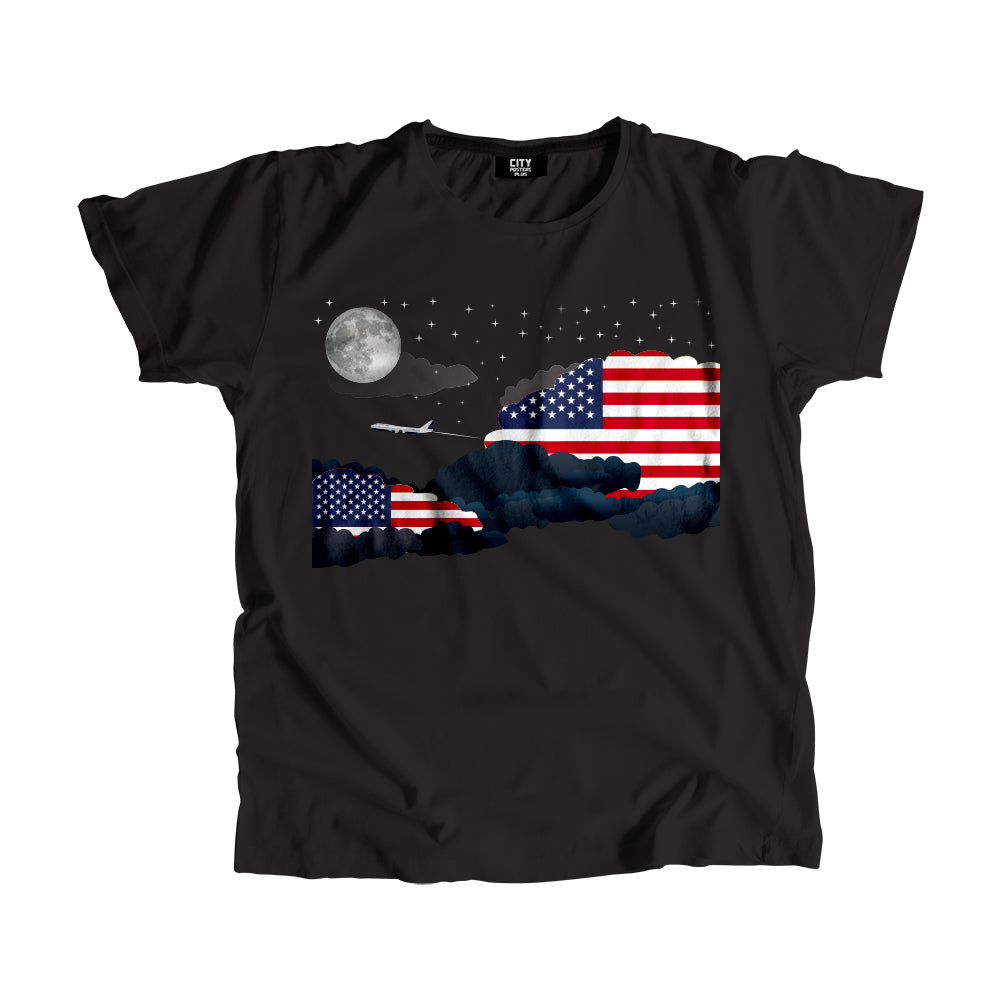 United States Night Clouds Men Unisex T-Shirt