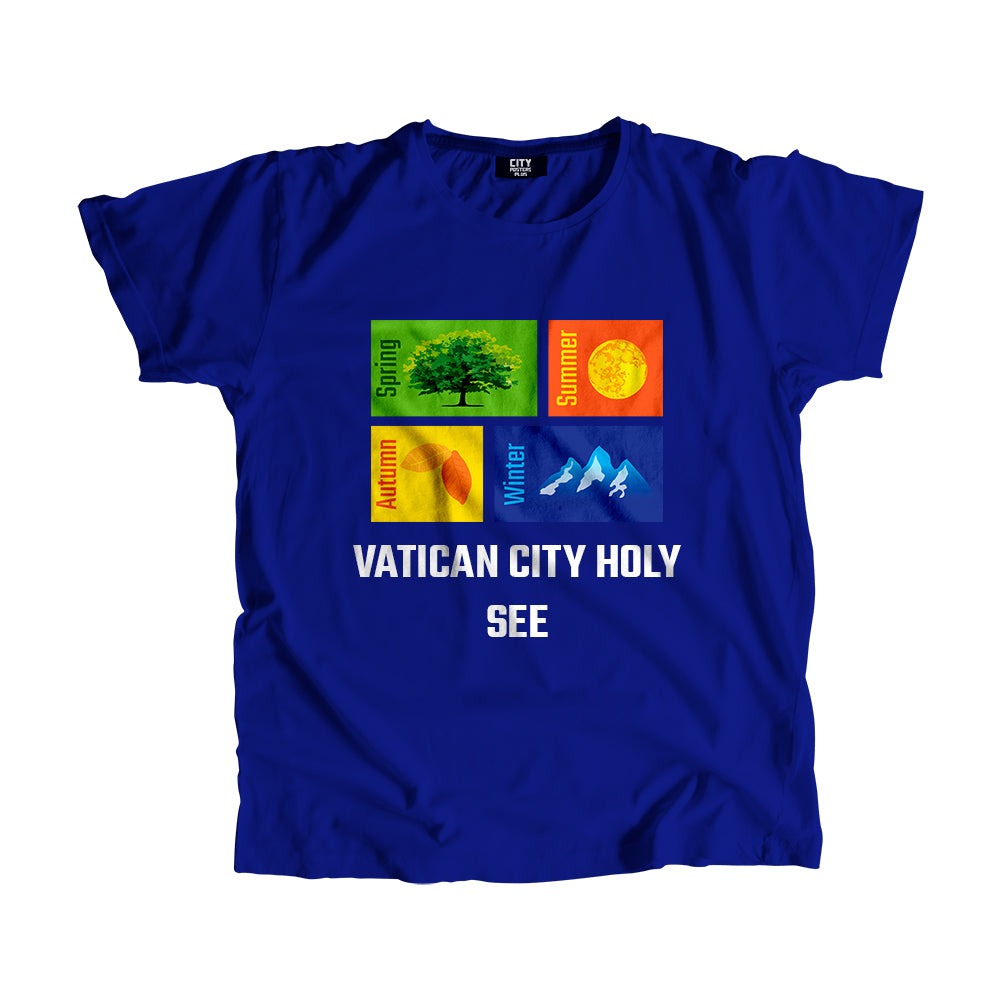 VATICAN CITY HOLY SEE Seasons Men Unisex T-Shirt (Royal Blue)