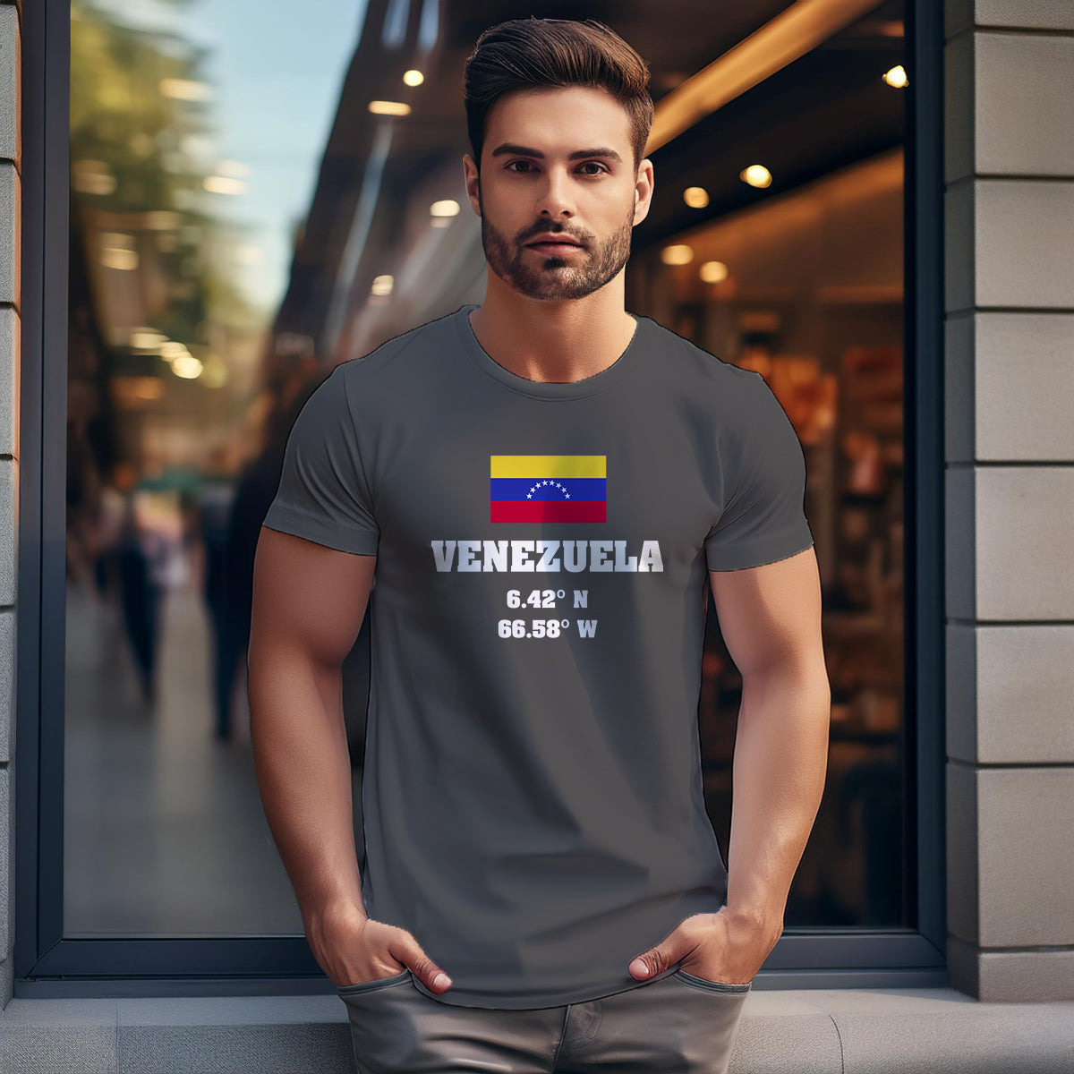 Venezuela Latitude Longitude Men Unisex T-Shirt