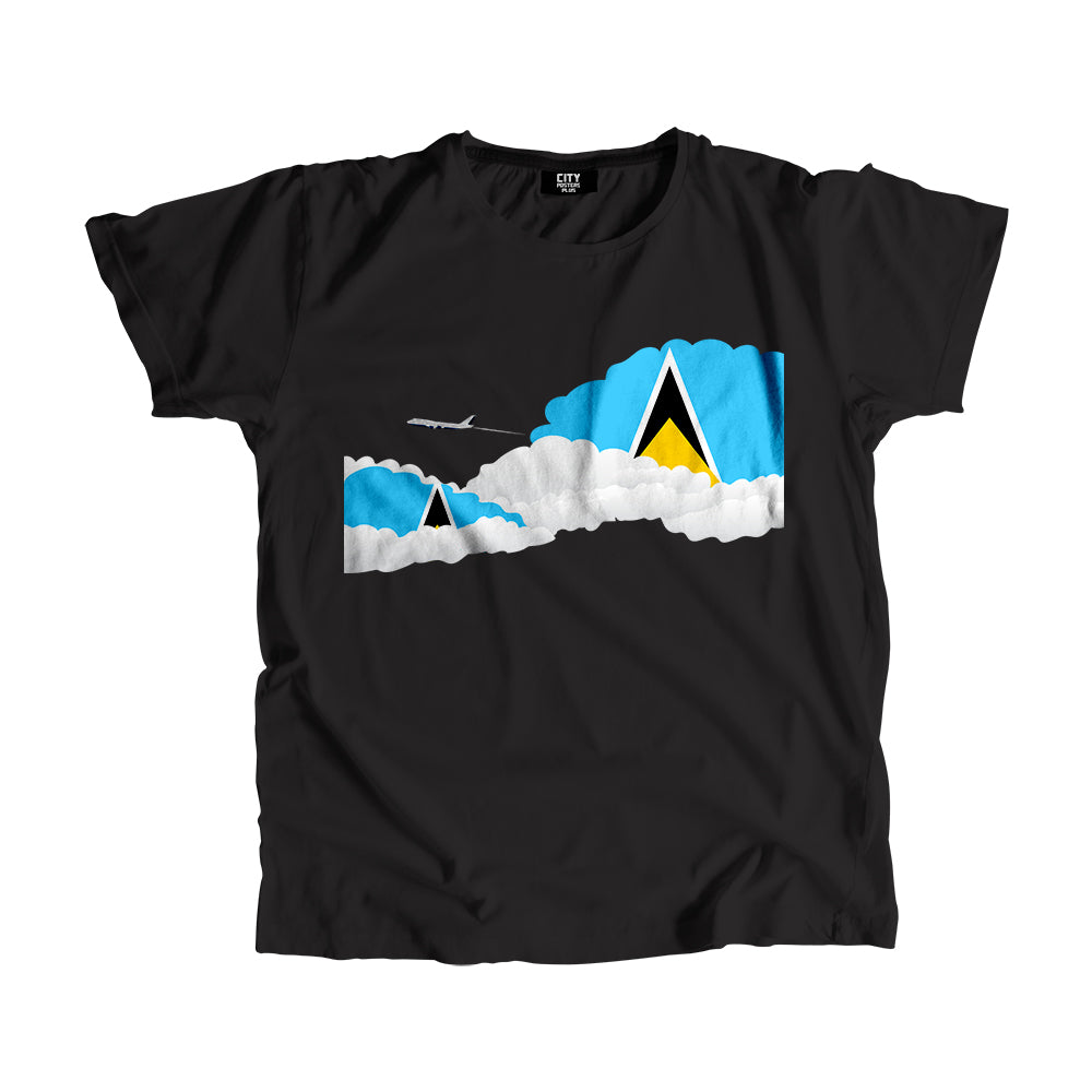 Saint Lucia Day Clouds Men Unisex T-Shirt