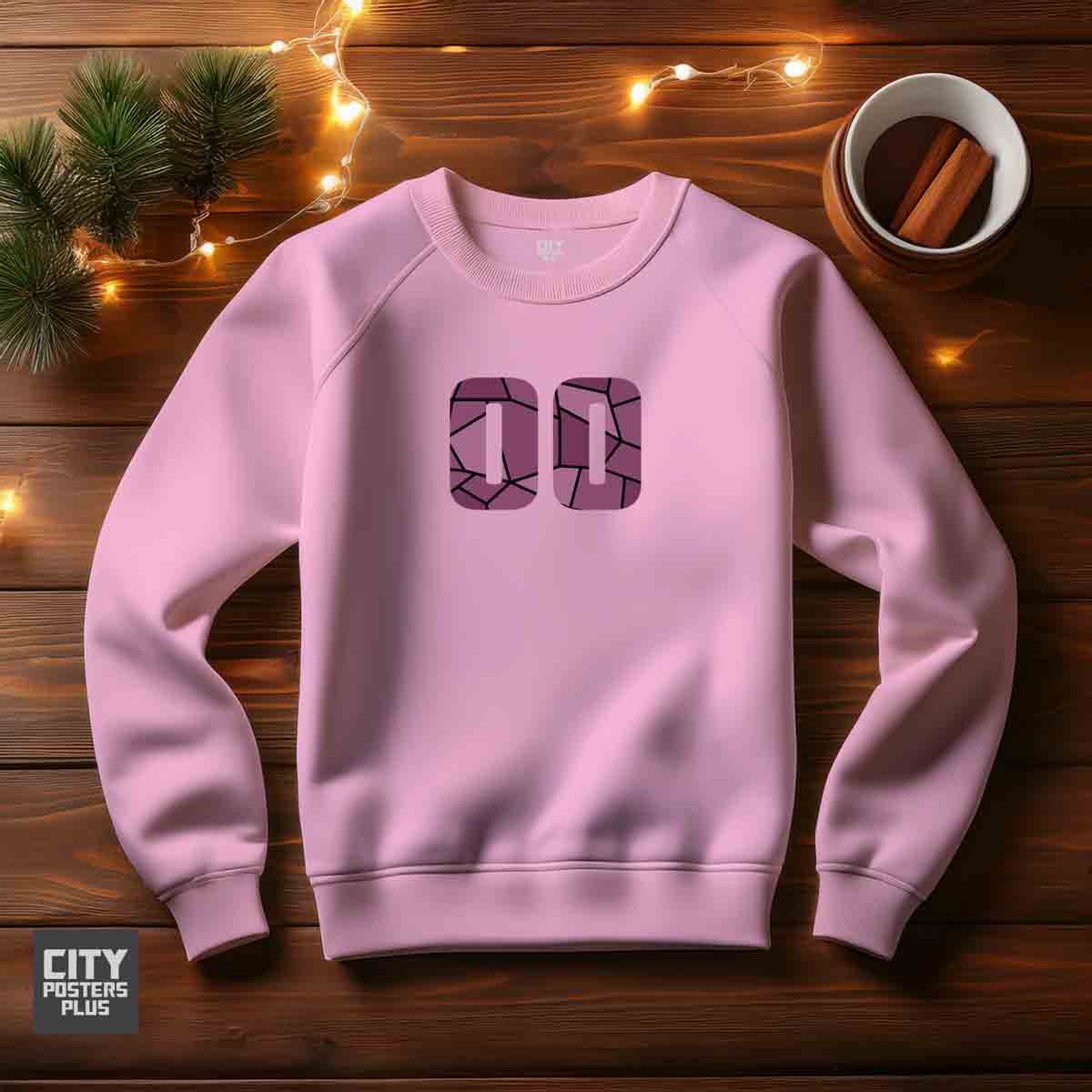 00 Number Unisex Sweatshirt (Light Pink)