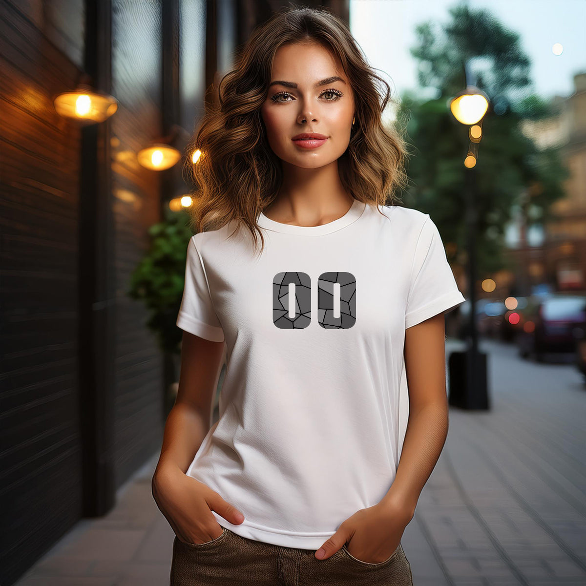 00 Number Women T-Shirt (White)