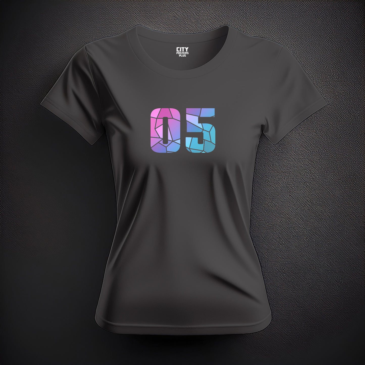 05 Number Women T-Shirt (Charcoal Grey)
