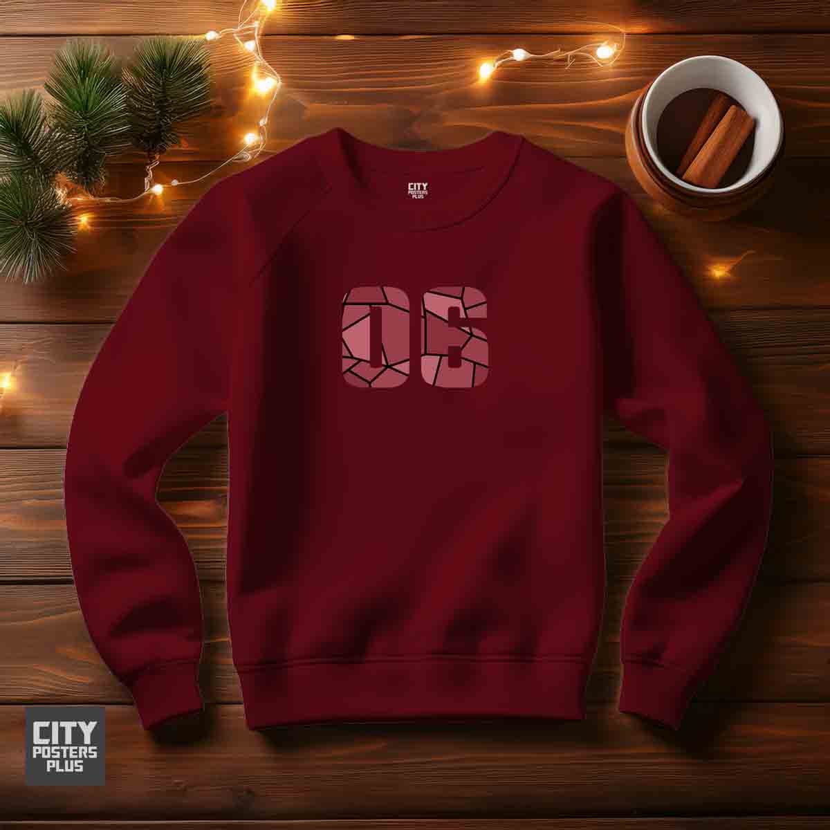 06 Number Unisex Sweatshirt (Maroon)