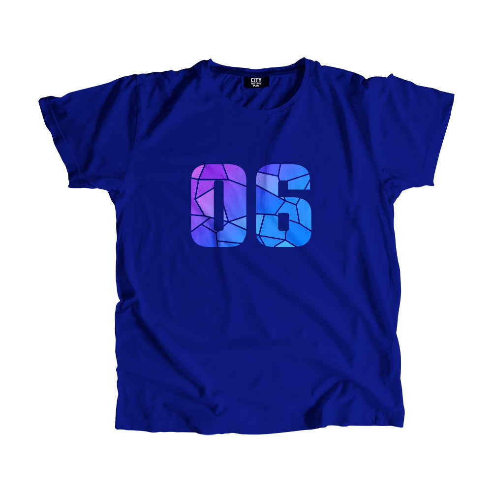 06 Number Men Unisex T-Shirt (Royal Blue)