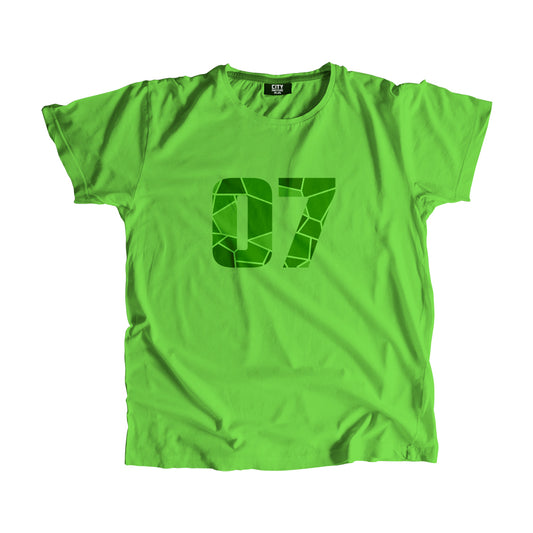 07 Number Men Unisex T-Shirt (Liril Green)