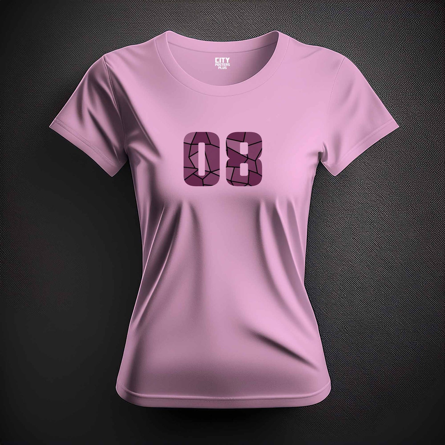 08 Number Women T-Shirt (Light Pink)