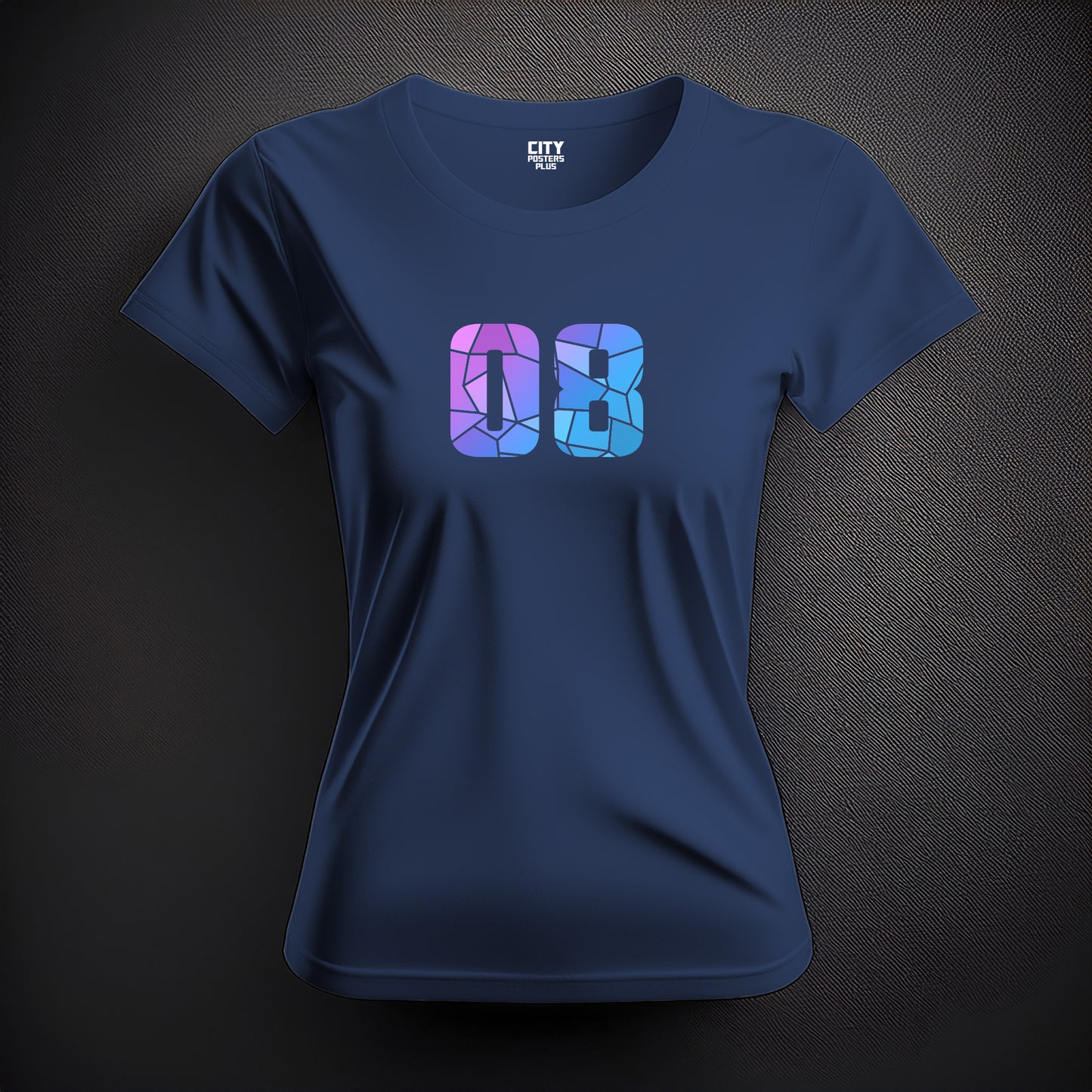 08 Number Women T-Shirt (Navy Blue)