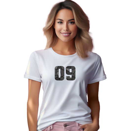 09 Number Women T-Shirt (White)