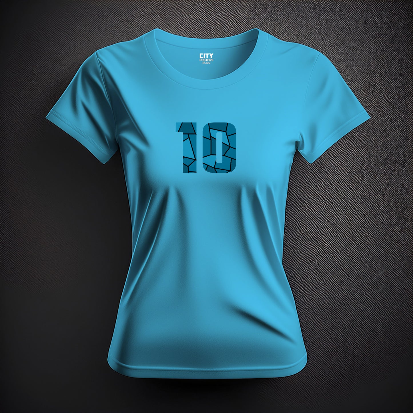 10 Number Women T-Shirt (Sky Blue)