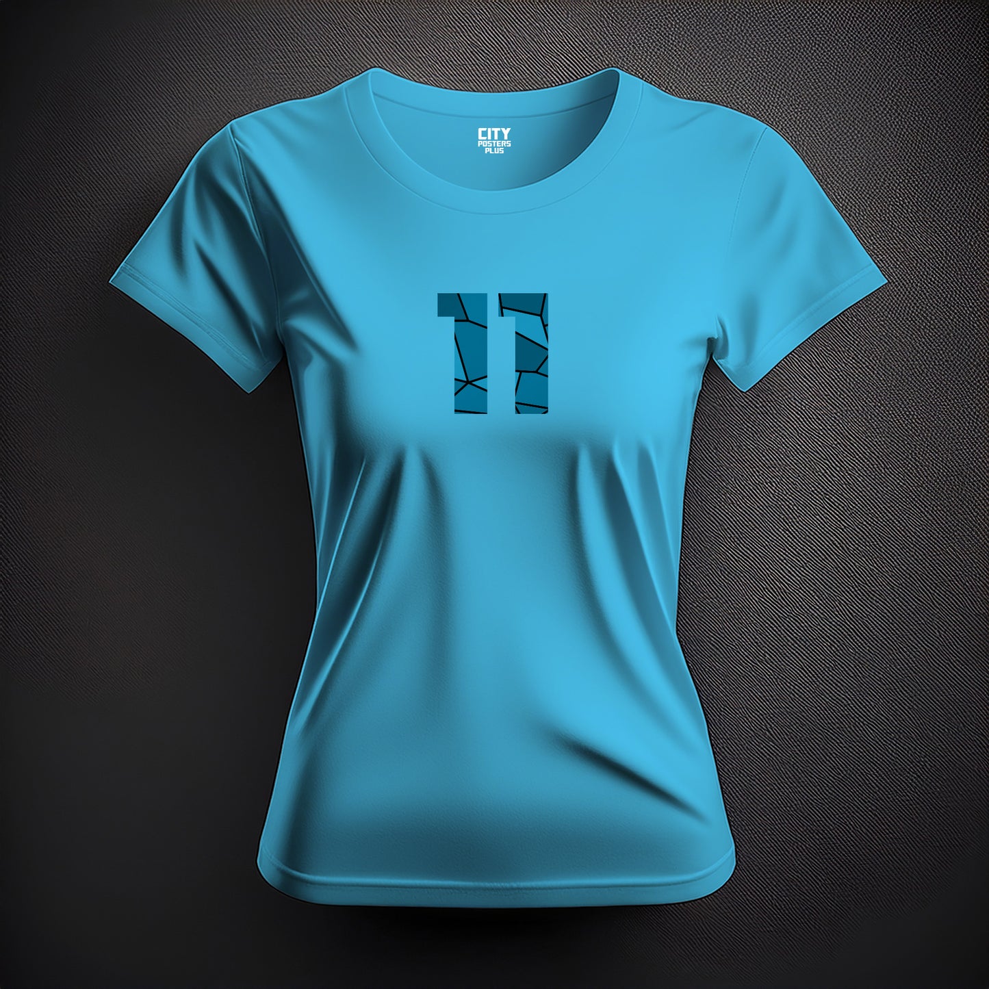 11 Number Women T-Shirt (Sky Blue)