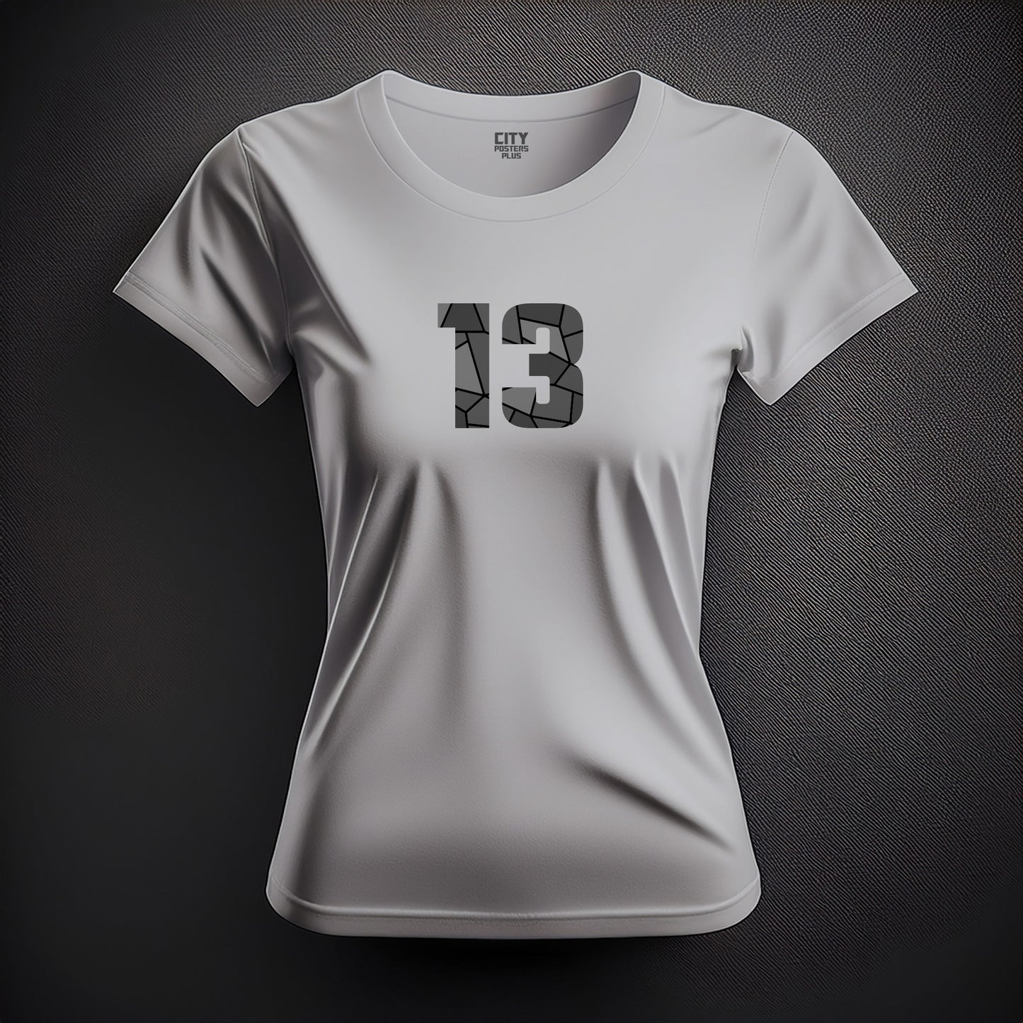 13 Number Women T-Shirt (Melange Grey)