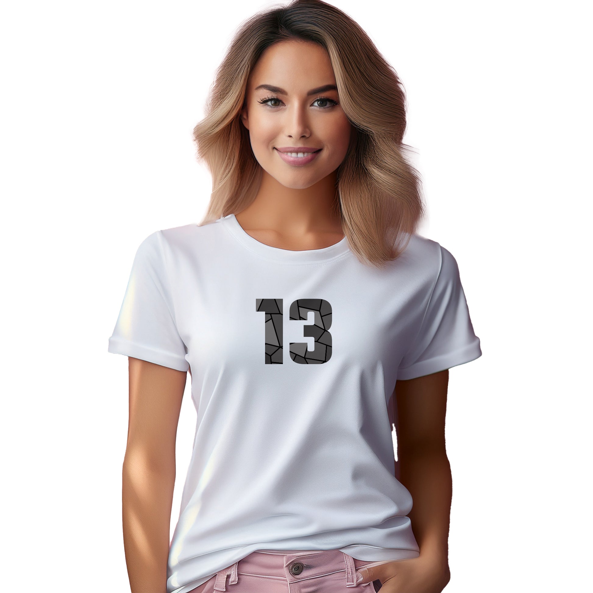 13 Number Women T-Shirt (White)