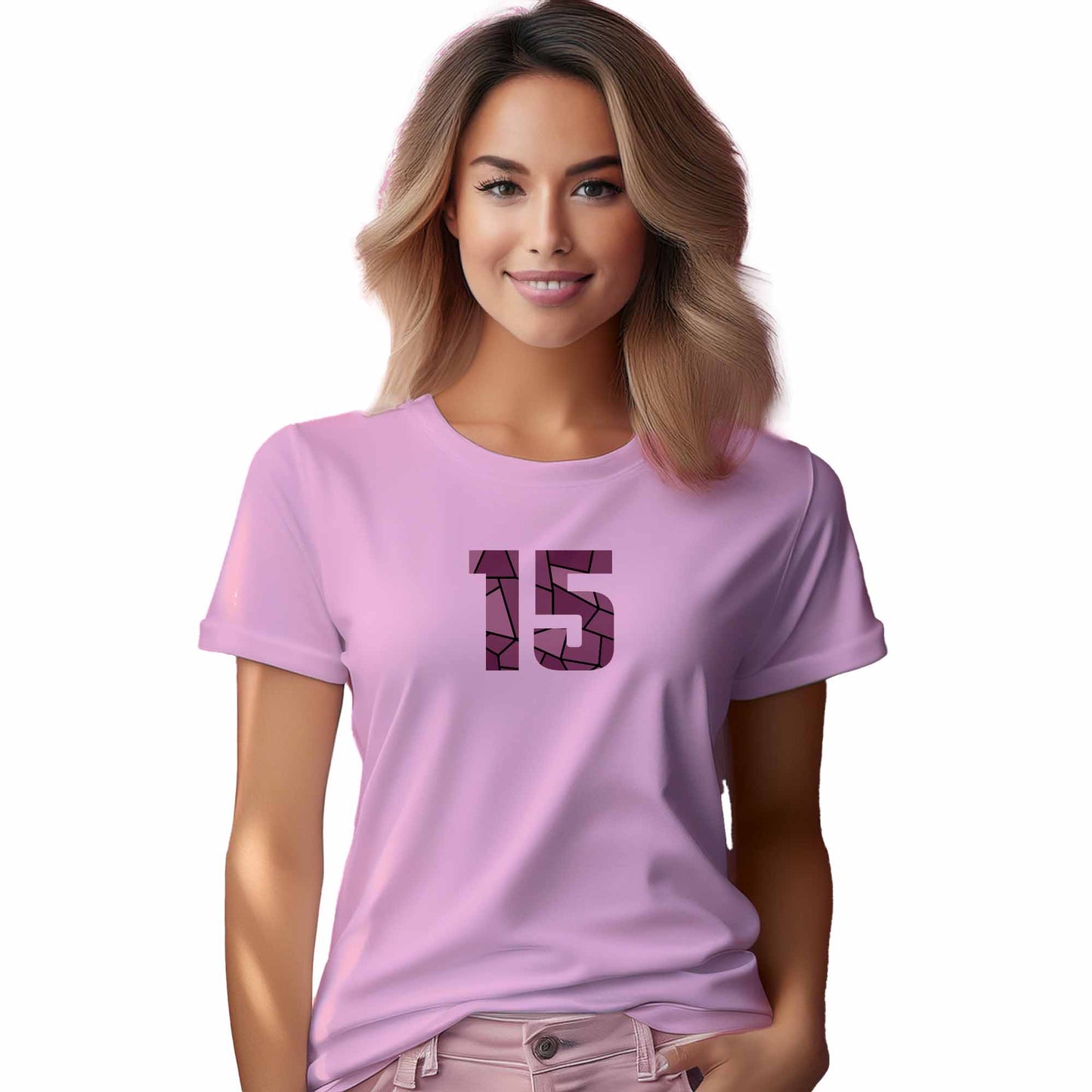 15 Number Women T-Shirt (Light Pink)