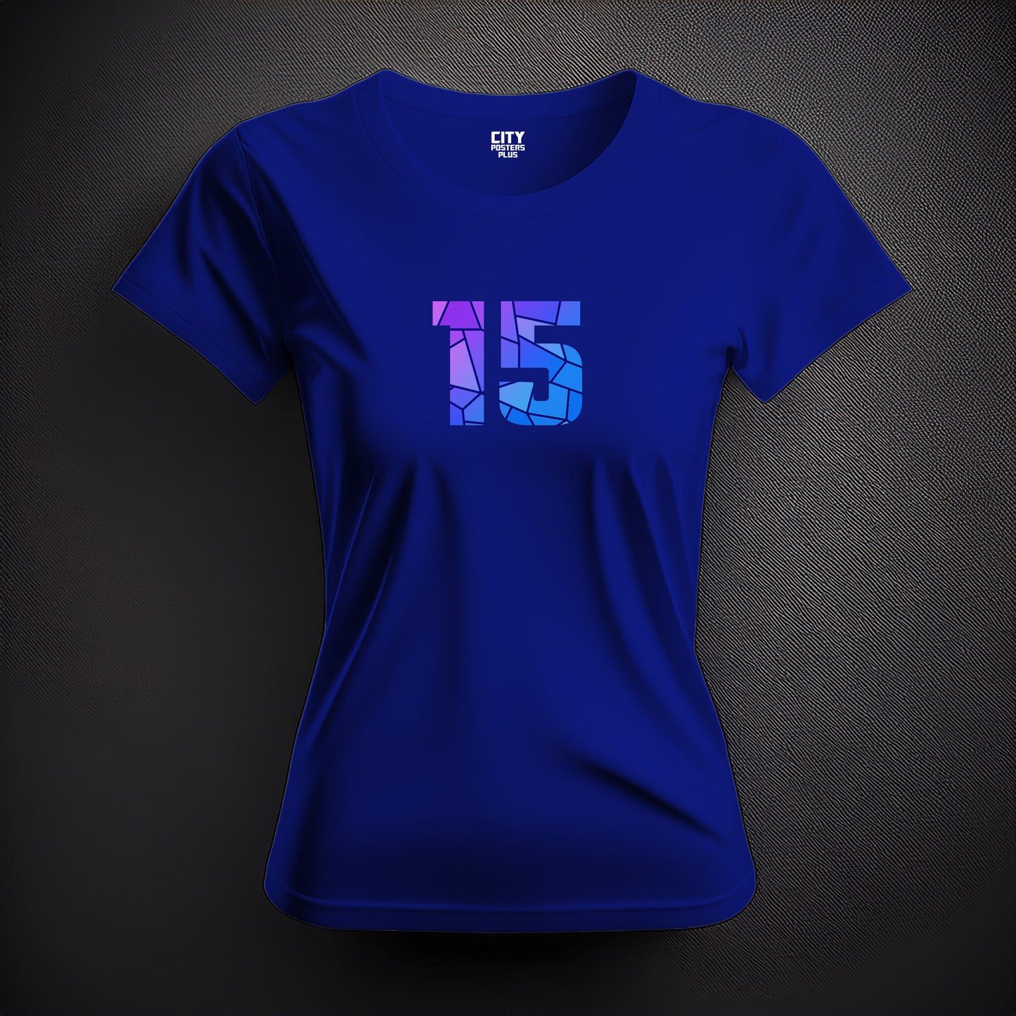 15 Number Women T-Shirt (Royal Blue)