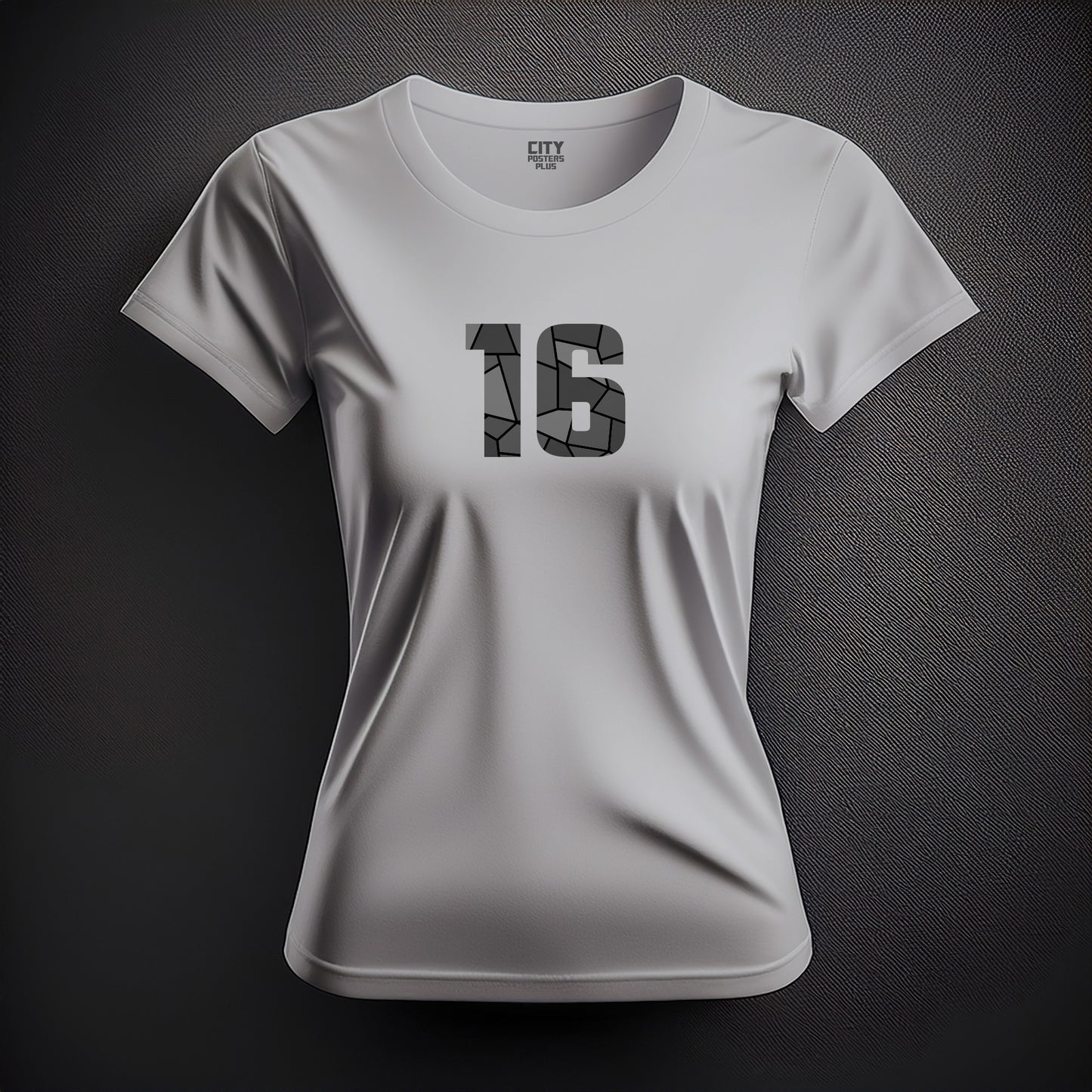 16 Number Women T-Shirt (Melange Grey)